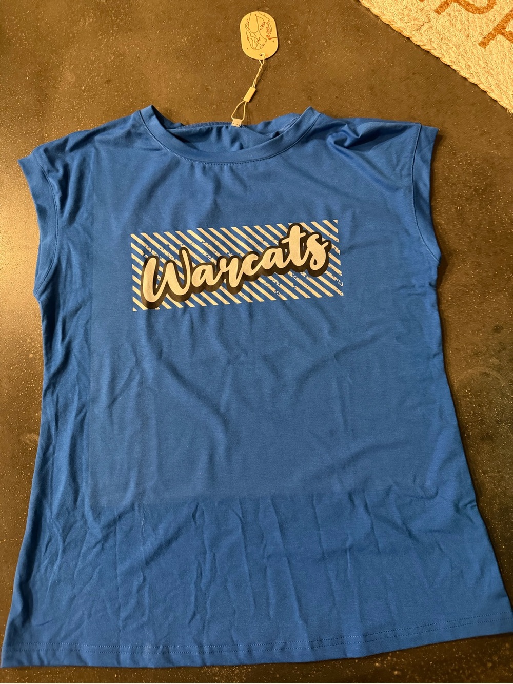 Arca Royal Blue Women's Graphic Tee with 'Warcats' Script